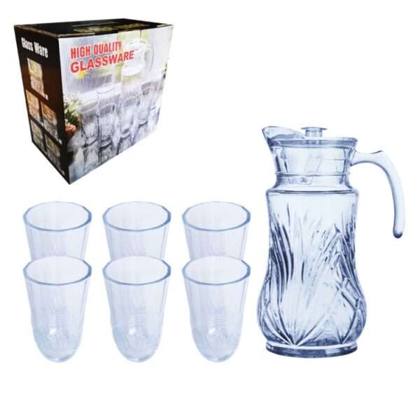 1.8 Litre Glass Jug+6 Cups