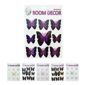 3D Butterfly Sticker 9pk