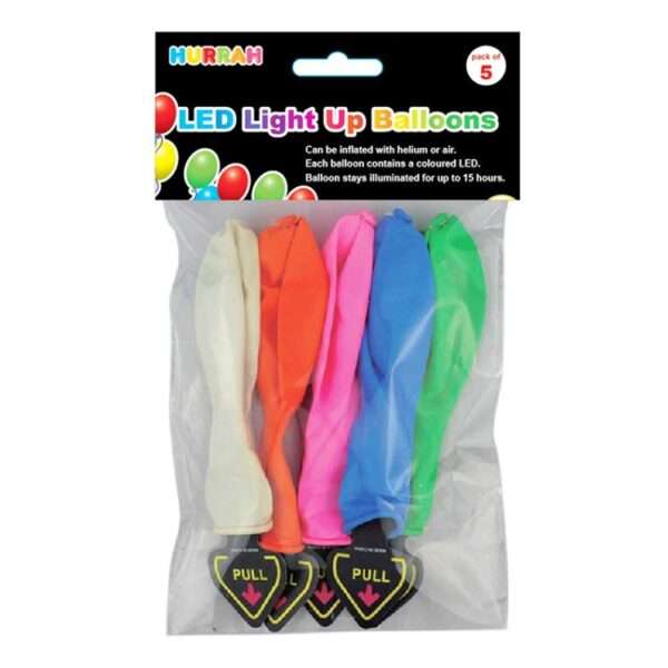  5pk Christmas Light Up Balloons 