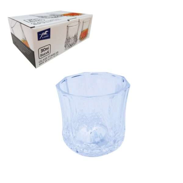 6pcs Glass Cup 310ml 8.4x9cm