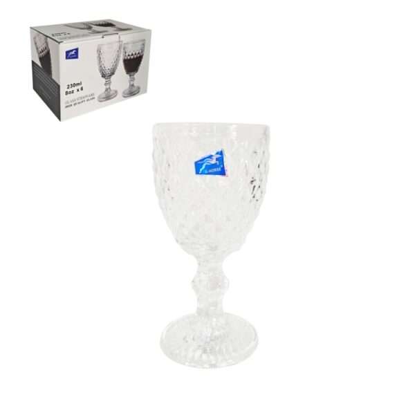 8oz 230ml Glass Goblet 6pk