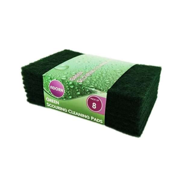 8pk Green Scrub Cleaning Pads