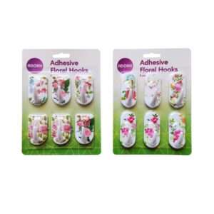 Adhesive Floral Hooks 6pk