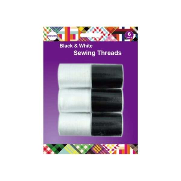 B/W SEWING THREAD 6pk