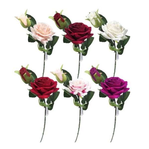 Double Rose Stem (45cm Height)