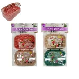 Floral Soap Dish 2pk