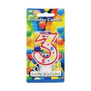 HB Number Candle 3