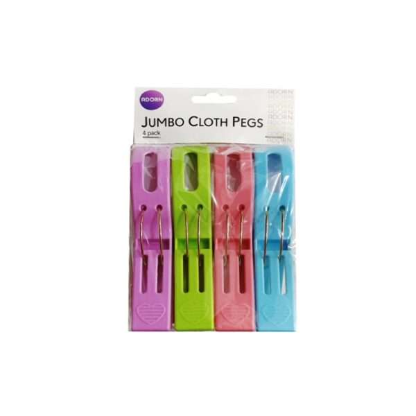 Jumbo Cloth Pegs 4pk