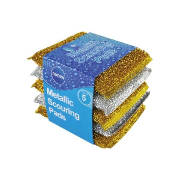 Metallic Scouring Pads 5pk