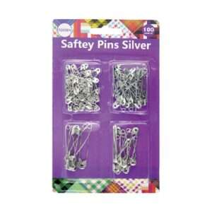 Saftey Pins Silver 100pk