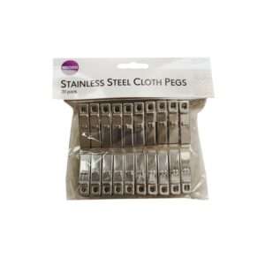 Stainless Steel Cloth Pegs 20pk