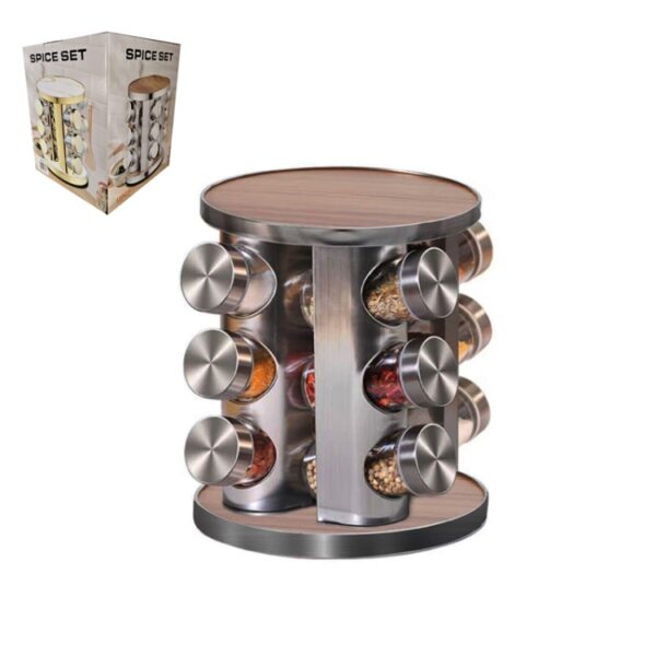 12pcs Rotating spice rack