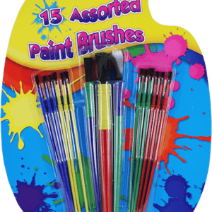 15 Assorted Plastic Paint Brushes