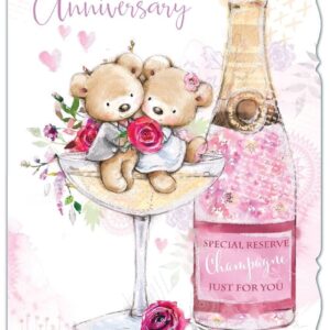 1st Wedding Anniversary Card Size 196mm x 137mm