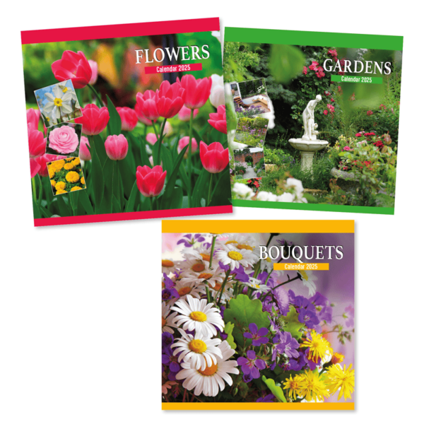 2025 Calendar Square Bouquets, Flowers and Gardens