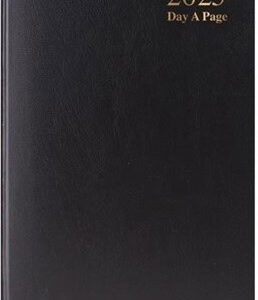 2025 Diary A4 Day A Page Hardback Value Blue, Red & Black