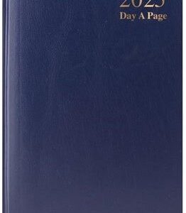 2025 Diary A5 Day A Page Hardback Value Blue, Red & Black