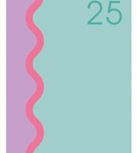 2025 Diary Slim Week To View Colour Block Purple, Green & Grey