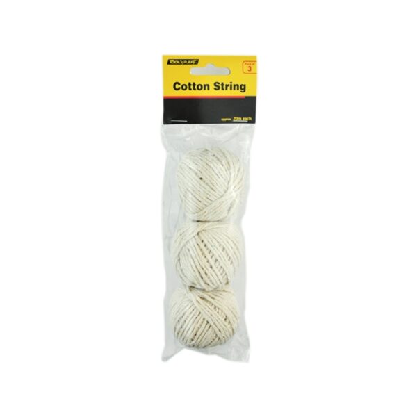 20m COTTON STRING 3pk