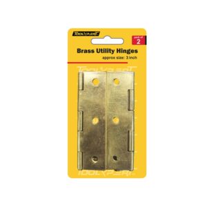 2PC Brass Hinges 3''