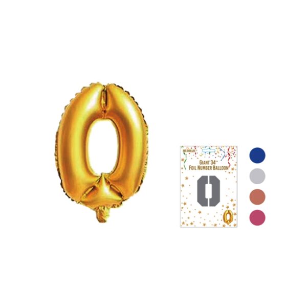 32" Giant Foil Number 0 Balloon