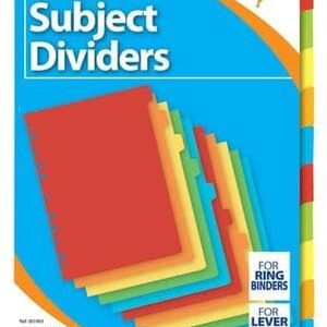 A4 10 Part Card Subject Dividers