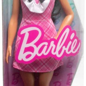 Barbie Fashionista Doll - Dark Hair & Pink Plaid Dress