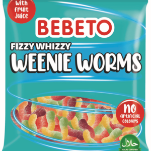 Bebeto Fizzy Whizzy Weenie Worms 150g