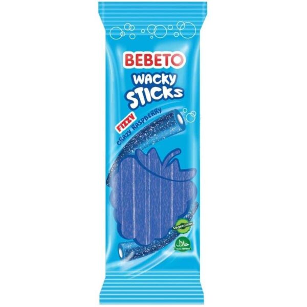 Bebeto Wacky Sticks Fizzy Blue Raspberry 160g