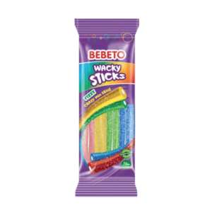 Bebeto Wacky Sticks Fizzy Rainbow 160g