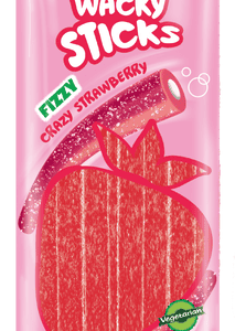 Bebeto Wacky Sticks Fizzy Strawberry 160g