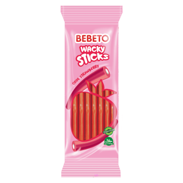 Bebeto Wacky Sticks Strawberry 160g