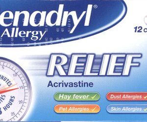 Benadryl Allergy Relief Acrivastine 12 Capsules