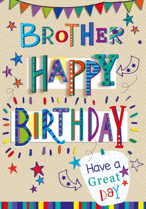 Birthday Card Brother - Bunting