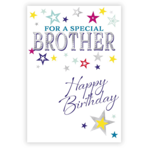 Birthday Card Brother - Stars