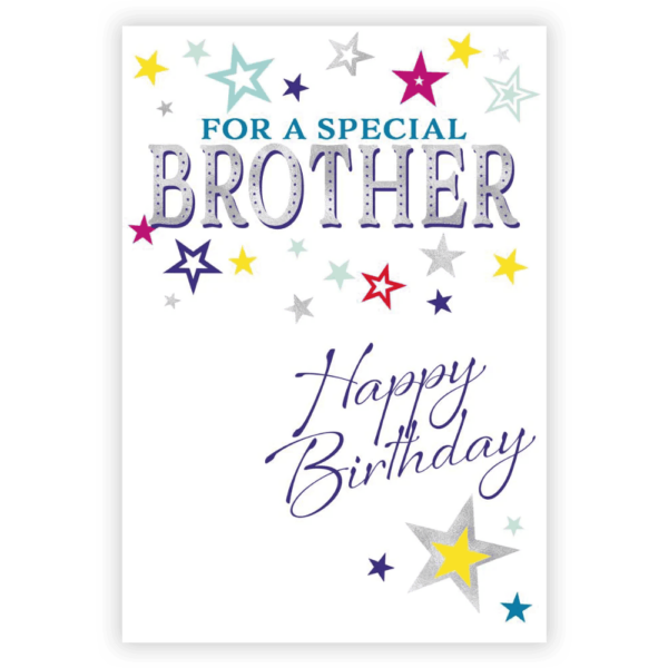 Birthday Card Brother - Stars