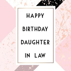 Birthday Card Daughter-In-Law Pink Geometric