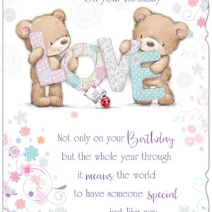 Birthday Card One I Love Size 274mm x 177mm