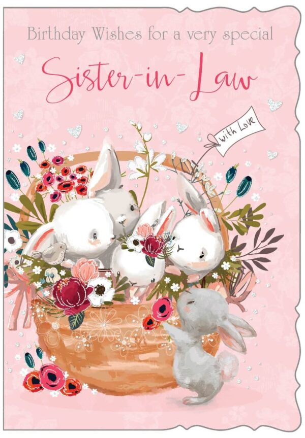 Birthday Card Sister-In-Law Size 196mm x 137mm