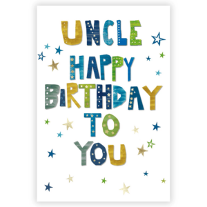 Birthday Card Uncle - Text