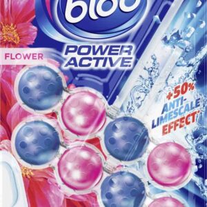 Bloo Power Active Toilet Rim Block Twin Pack Flower