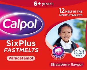 Calpol SixPlus Fastmelt Tablets 12s