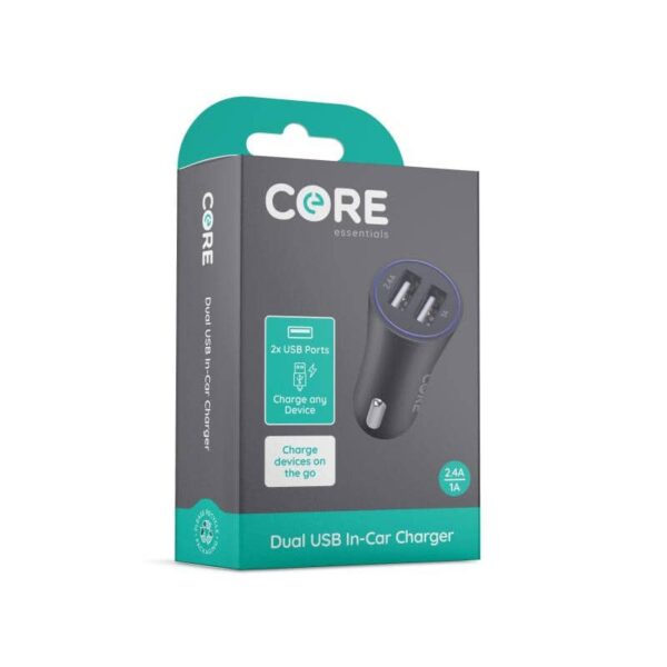 Core Essentials Car Charger Dual USB