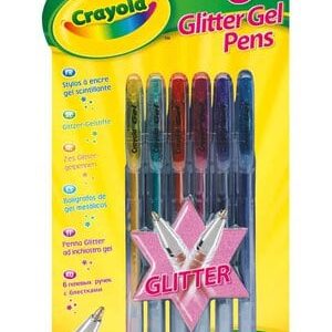 Crayola Glitter Gel Pens Hang Pack 6's