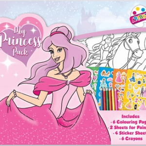 Creative Colouring Kit with Pencils - Dinosaur and Princess