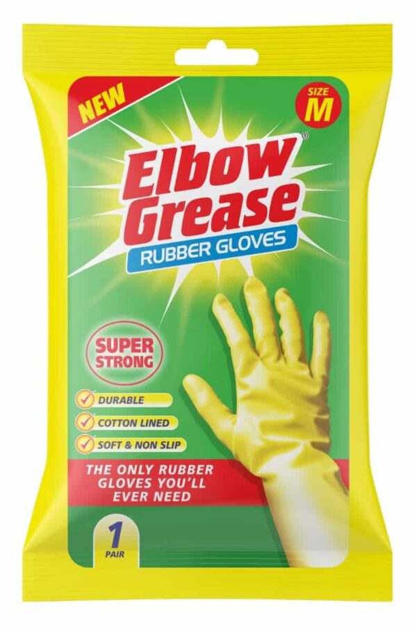 Elbow Grease Super Strong Rubber Gloves Medium 1 Pack