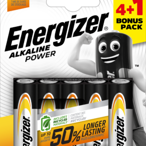 Energizer AA Alkaline Power 5pk (4+1 Free)