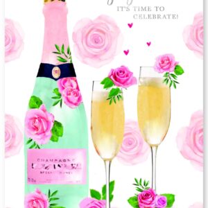 Engagement Card - Champagne & Roses