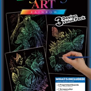 Engraving Art Rainbow Foil 3 Piece - Rainforest Animals