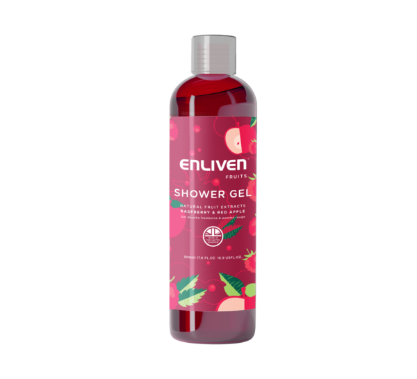 Enliven Naturals Shower Gel Raspberry Apple 500ml